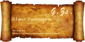 Glanz Zsuzsanna névjegykártya